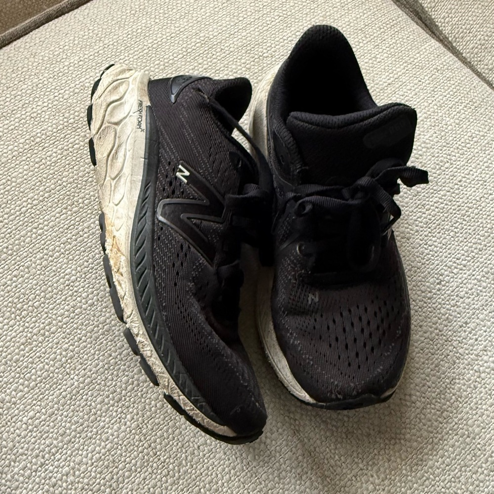 New Balance Black and White Athletic Sneakers